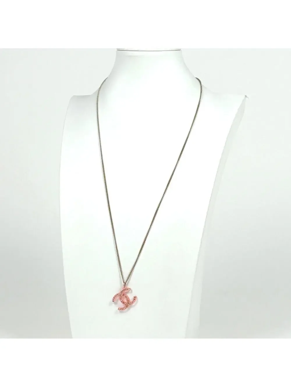 Chanel Cc Logo Pendant Necklace Metal #299770C72B